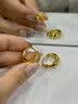中國黃金（CHINA GOLD）黃金耳釘女足金胖福亮面耳墜黃金耳飾七夕情人節禮物送女友老婆 胖福亮面耳扣約2.1g 曬單實拍圖