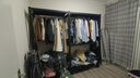 實邦家用簡易衣柜鋼架置物架臥室收納多功能落地式洞洞板掛衣服貨架 黑色三層主架【含1側洞板+掛衣桿2根】 長120寬50高200cm=180kg/層 曬單實拍圖