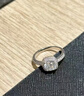 中國黃金（CHINA GOLD）小方糖一克拉銀戒指女生輕奢求婚結婚訂婚首飾七夕生日禮物送女友 一克拉情侶對戒【品牌禮盒】 曬單實拍圖