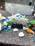 森森（SUNSUN）魚(yú)缸底砂玻璃砂魚(yú)缸裝飾造景彩色水族箱造景石 海藍玻璃腰果500g 曬單實(shí)拍圖