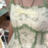 漣畫超仙森系減齡少女穿搭套裝裙夏季新款吊帶碎花連衣裙花苞短裙開衫 開衫+裙子 L 曬單實拍圖