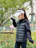 高梵兒童輕薄羽絨服 小黑金4.0鵝絨服 男女童短款 親子戶(hù)外羽絨外套 黑色 140 曬單實(shí)拍圖