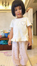 babylove女寶寶上衣夏季薄款竹節(jié)棉短袖t恤時尚百搭外出打底夏裝 曬單實拍圖