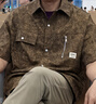 馬克華菲（MARK FAIRWHALE）男士襯衫短袖運動套裝2026新款夏季薄款潮牌短褲t恤兩件套 棕 2XL 曬單實拍圖
