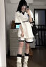 女童夏套裝2026新款大童運動夏裝初中生炸街短褲又酷又颯的女童裝 白色套裝 160 曬單實拍圖