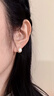 L.Bardeen原創復古織紋925純銀耳釘女輕奢小眾設計感高級耳環耳飾 銀色 曬單實拍圖