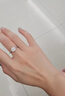 DR CK一克拉鉆戒正品莫桑人工鉆石戒子銀戒求婚結(jié)婚訂婚指環(huán)送女友禮物 2克拉六芒星鉆戒禮盒證書 活口大小可調(diào)節(jié) 曬單實拍圖
