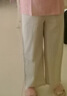俞兆林媽媽夏裝50-60歲棉麻洋氣中老年女套裝短袖夏季天衣服母親節(jié)禮物 [豆沙紫上衣+麻本色褲子]套裝A XL 120-135斤 曬單實(shí)拍圖
