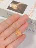中國黃金（CHINA GOLD）粉粉桃花黃金項鏈女999足金吊墜七夕情人節禮物送女朋友老婆 黃金吊墜 金重約1g【贈銀鏈】 曬單實拍圖