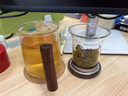 塔馳密司（TOUCH MISS）茶水分離杯木把三件式泡茶杯辦公玻璃杯錘紋加厚綠茶杯家用杯子 木把禪意三件杯 曬單實(shí)拍圖