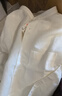 優衣庫棉麻立領襯衫/短袖男裝女裝襯衣開衫休閑474528 464939 474528/00白色 M 曬單實拍圖