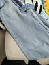 百圖betu女裝夏季新款牛仔闊腿褲棉感萊賽爾九分褲褲子女2505X15 淺牛仔藍 L 曬單實拍圖