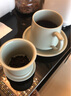 汝道 描金汝窯辦公杯可養(yǎng)開片帶過濾手柄陶瓷茶杯辦公室泡茶杯茶水分離杯個(gè)人杯定制禮盒裝 汝窯龍雀杯四件套450ml 曬單實(shí)拍圖