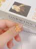 中國黃金（CHINA GOLD）粉粉桃花黃金項鏈女999足金吊墜七夕情人節禮物送女朋友老婆 黃金吊墜 金重約1g【贈銀鏈】 曬單實拍圖