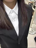 南木熊西裝套裝小個子2026女春秋大學生答辯面試工作服黑色西服正裝職業 黑色 西服+襯衫+西褲 S 【80-95斤】 帶墊肩 曬單實拍圖