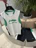 李寧（LI-NING）兒童籃球服速干運動套裝男童夏季新款訓練服6-12歲青少年背心套裝 標準白/黑色 160 曬單實拍圖