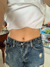 安卡丹牛仔短褲女生新款夏寬松顯瘦韓版百搭刺繡釘珠破洞外穿熱褲子9912 藍色 26 曬單實(shí)拍圖