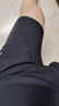 駱駝（CAMEL）假兩件速干運動女褲彈力跑步健身五分褲 Y24BA4L0037M 幻影黑 XXL 曬單實拍圖