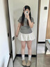 衣然呈品花苞a字半身裙女士夏季薄款韓版時尚溫柔設計感蓬蓬燈籠褲裙子女 白色 M 【建議90-110斤】 曬單實拍圖