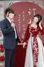 皮爾卡丹（pierre cardin）中式敬酒服新娘2026新款秋季訂婚禮服裙大碼胖mm顯瘦回門服酒紅色 酒紅色 MJ903長裙 L 110斤左右 曬單實拍圖