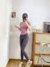 木林森（MULINSEN）跑步運(yùn)動(dòng)套裝瑜伽服女春夏休閑健身服普拉提短袖透氣兩件套修身 曬單實(shí)拍圖