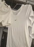 耐克(NIKE)春夏女短袖圓領T恤 運動休閑 緊身衣FV5509-100 白L 曬單實拍圖