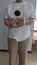 全棉時代25年女士T恤涼感水光棉簡約百搭 白色（女款） L(165) 曬單實拍圖