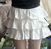 adidas瑪麗貓聯名運動短裙蛋糕裙女裝夏季阿迪達斯官方三葉草   白色   M 曬單實拍圖