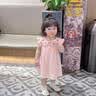 優奇嬰兒裙子女童純棉連衣裙夏季公主裙巨好看新款女寶寶夏天禮服裙子 粉色 90 曬單實拍圖