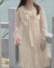 洛麗塔lolita甜美森系超仙氣網(wǎng)紗長(cháng)袖羽毛蝴蝶結連衣裙子仙女夏天蘿莉塔洛莉塔lo裙公主新品洋裙 裙撐 S 曬單實(shí)拍圖