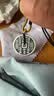 CS中國(guó)白銀足銀999山鬼花錢八卦描金銀吊墜銀項(xiàng)鏈520七夕節(jié)禮物 古典款山鬼花錢吊墜 約12g 曬單實(shí)拍圖
