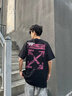 OFF-WHITE?情侶裝新款寬松短袖T恤圓領(lǐng)純棉男裝半袖潮牌上衣 黑色 2XL 建議170-190斤 曬單實(shí)拍圖