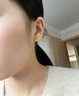 瑞諾999黃金耳釘3D硬金立體玫瑰花耳釘女足金耳環(huán)生日禮物送女友媽媽 精美包裝 曬單實拍圖
