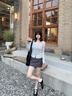 森馬（Semir）[純棉]長袖t恤女26秋短款修身小開衫蕾絲花邊薄外套109526101005 曬單實拍圖