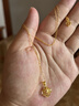 中國(guó)黃金（CHINA GOLD）碎冰冰四葉草黃金項(xiàng)鏈女足金吊墜七夕情人節(jié)禮物送女友老婆生日 【經(jīng)典款】四葉草足金項(xiàng)鏈2.5g 曬單實(shí)拍圖