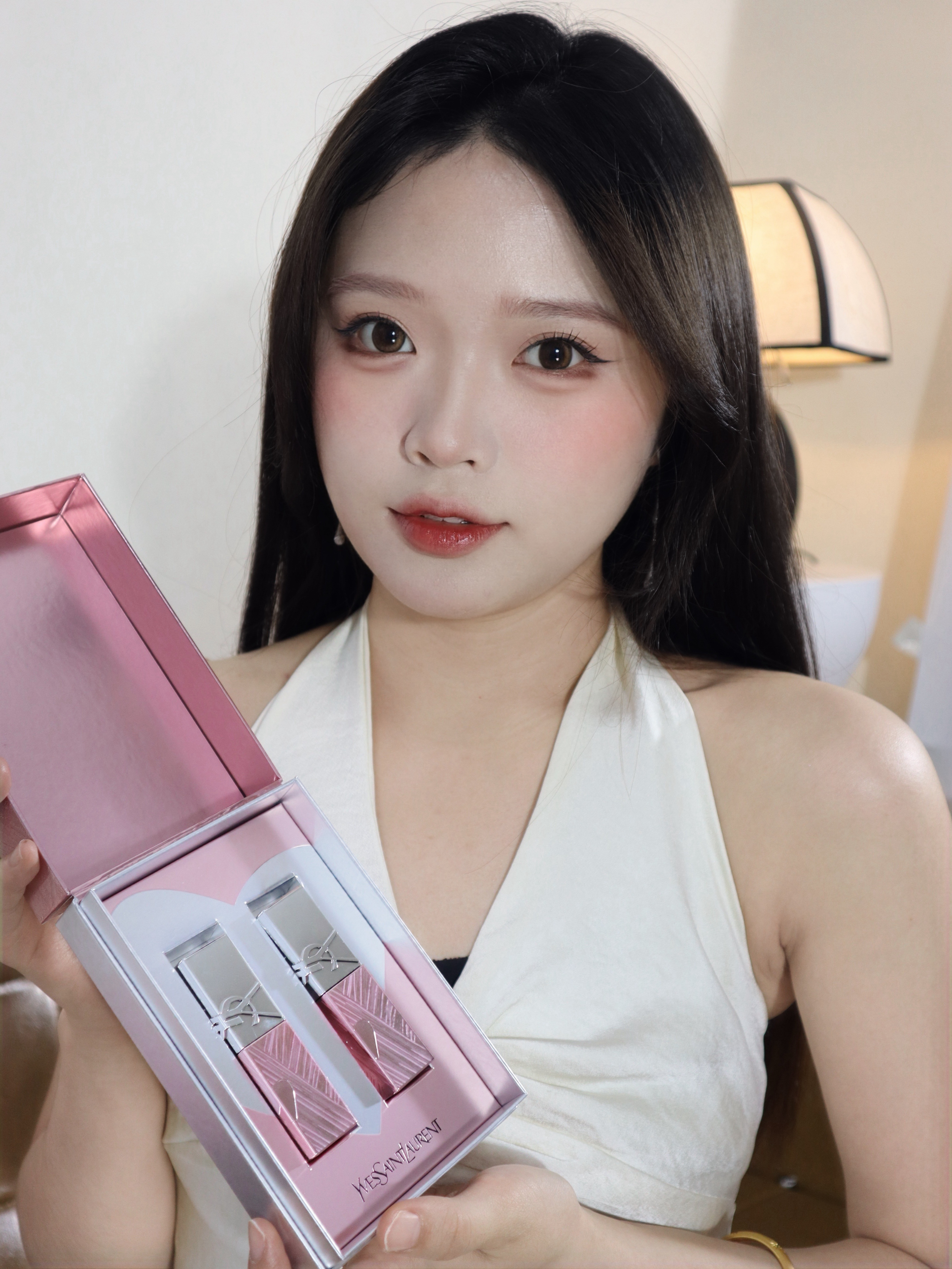 YSL圣羅蘭唇膏雙支禮盒限定黑管610+限定黑管445七夕情人節禮物生日女友 曬單實拍圖