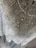 三吉黑花【晴川】新中式蕾絲珠繡露肩國風連衣裙子女夏2026巨好看 雪山藍 現貨 XS 曬單實拍圖