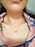 中國黃金（CHINA GOLD）黃金素鏈足金瓦片鏈項鏈金鏈子百搭鎖骨鏈配鏈女士七夕禮物送女友 (足金999)瓦片鏈項鏈約1.2g 曬單實拍圖