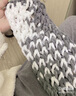 璇醇手工圍巾定制自制送女朋友成品代織diy手織情侶圍脖送男友女友 圍巾加字母下單備注 曬單實(shí)拍圖