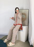 朵朵·可可冬季睡衣女珊瑚絨羽毛紗日系條紋長(cháng)袖長(cháng)褲家居服套裝 粉條紋 M (160) 曬單實(shí)拍圖