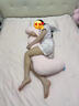南國伊繡抱枕男女生睡覺專用夾腿側(cè)睡孕婦長條冰絲涼感床上大號(hào)抱枕可拆洗 涼感冰絲睡眠抱枕成人款-蜜桃粉 曬單實(shí)拍圖