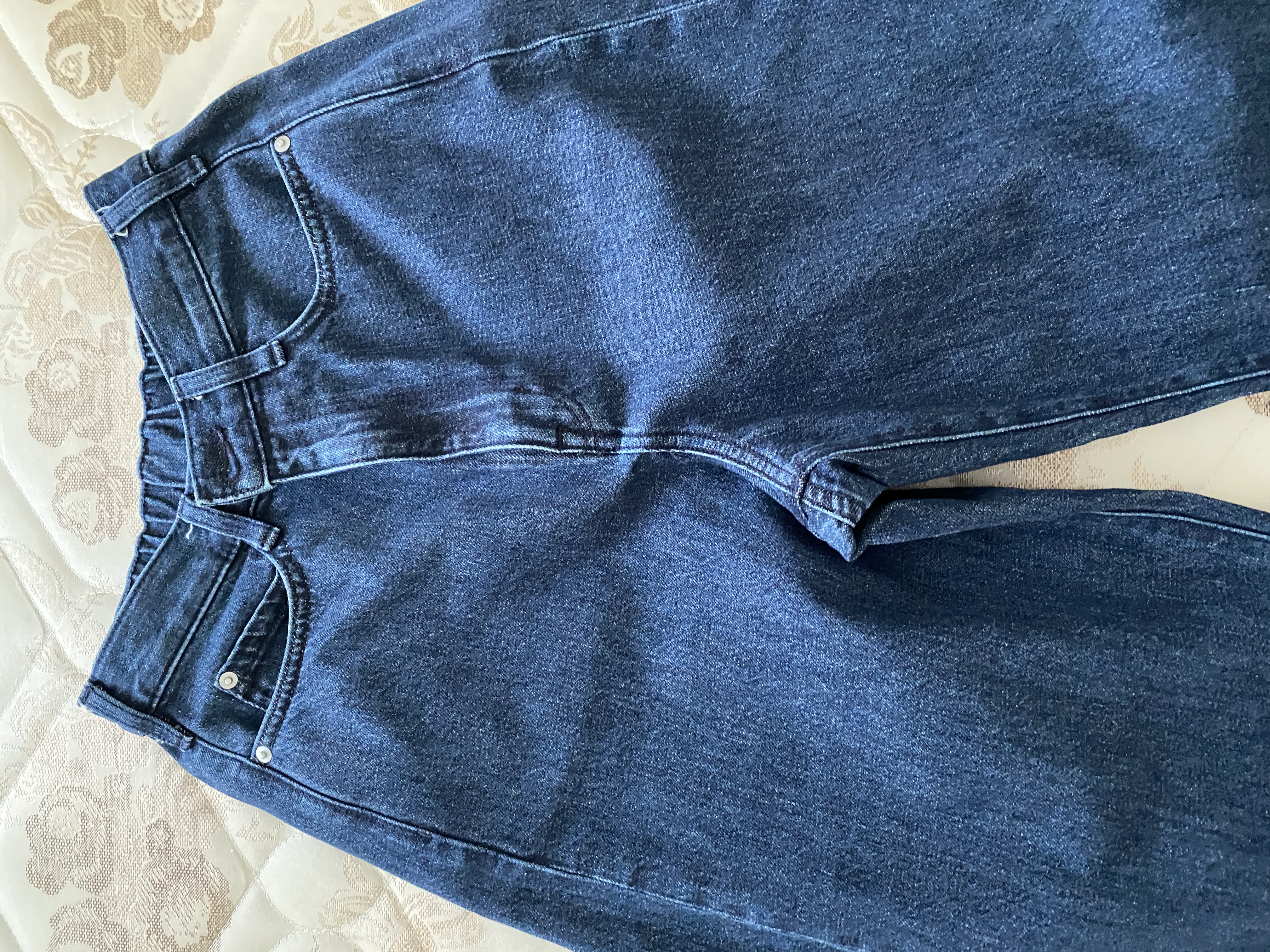 MUJI 女式 木棉混 牛仔 繭形褲 女款彎刀褲 褲子女裝26年春季 BE20TA6 藏青色 M (160/66A) 曬單實拍圖