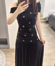 三吉黑花【凝胭】新中式繩繡珠繡旗袍2026新款連衣裙女夏背心長(zhǎng)裙 青藍(lán) 現(xiàn)貨 M 曬單實(shí)拍圖