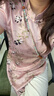 尚都比拉國風立領盤扣襯衫女夏季熊貓印花新中式襯衣下擺開叉中款A字上衣 曬單實拍圖