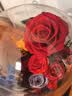 花逅永生花禮盒rose七夕情人節禮物送女友生日七夕禮物女生玫瑰真花束 愛你一生一世（帶燈）大紅 曬單實拍圖
