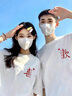 love legend情侶裝短袖t恤上衣服結婚一男一女兩件裝夏季寬松圓領(lǐng)半袖定制 白色+白色 M 男+女S 曬單實(shí)拍圖