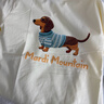 MARDI MOUNTAIN旗艦店夏季半袖女裝t恤衫短袖韓國臘腸狗寬松運動上衣外搭跑步服 奶油白 S 100-120斤 曬單實拍圖