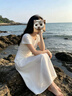 圣保美法式氣質(zhì)白色短袖連衣裙女夏季2026新款高級(jí)感韓系收腰顯瘦長(zhǎng)裙子 【白色】 S 碼 曬單實(shí)拍圖