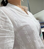 絲柏舍刺繡襯衫2025夏裝新款女裝淑女五分袖寬松文藝風(fēng)上衣 曬單實(shí)拍圖
