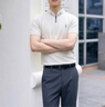 花花公子（PLAYBOY）短袖男t恤夏季2026新款高端修身立領上衣男高檔薄款冰絲打底衫男 C-4198HH1812D卡其色 XL 175 曬單實拍圖